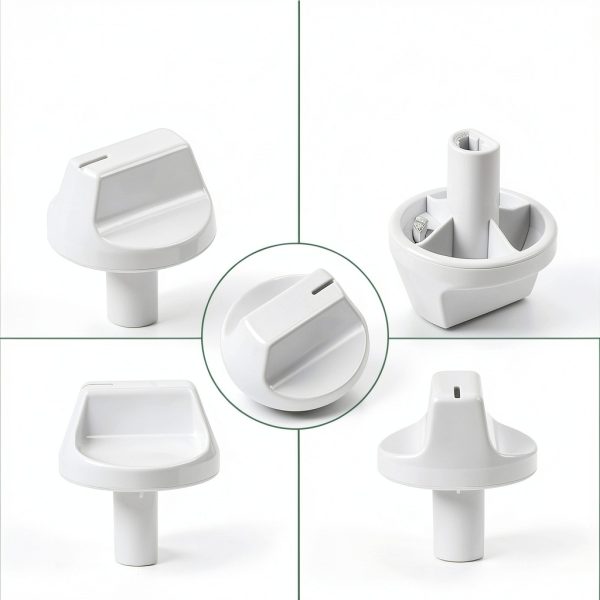 Anniparts GE Air Conditioner Knob Replacement Plastic White-2