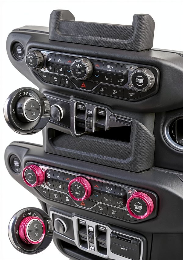 Savadicar Jeep Wrangler Climate Control Knob Aluminum-4