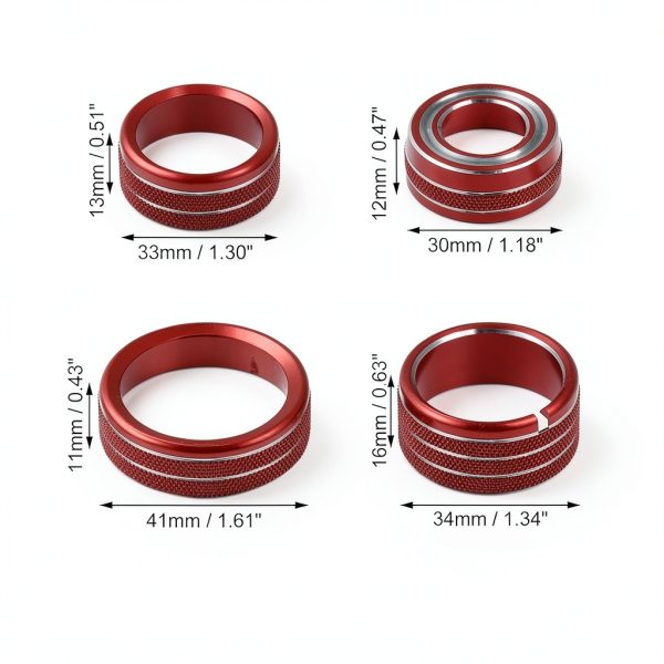 Motoforti Air Conditioner Knobs Aluminum Alloy Replacement-4