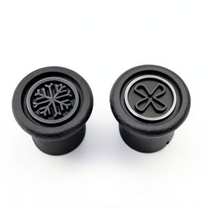Jeep Wrangler CJ5 CJ7 A C Fan Replacement Knob Chrome Rubber-0