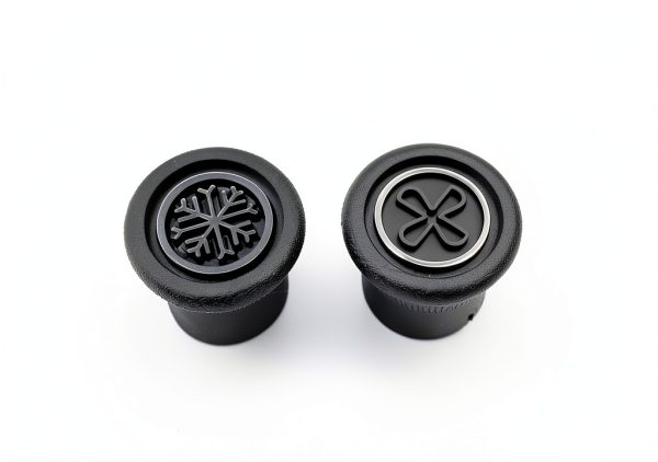 Jeep Wrangler CJ5 CJ7 A C Fan Replacement Knob Chrome Rubber-0