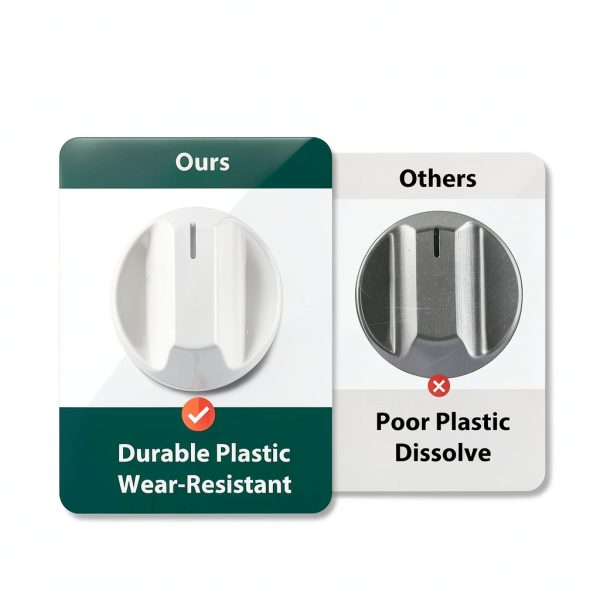 Anniparts GE Air Conditioner Knob Replacement Plastic White-4