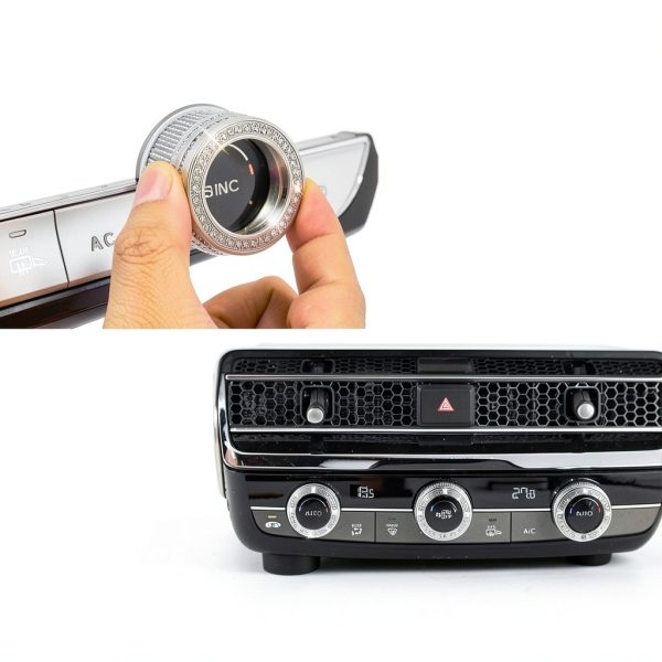 TOMALL Air Conditioner Knob Zinc Alloy Crystal Design Honda-3