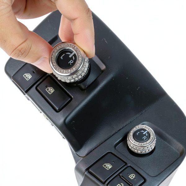 TOMALL Car AC Knob Cover Zinc Alloy Rhinestone Toyota-3