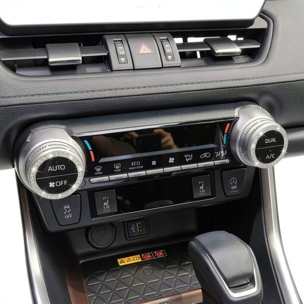 TOMALL AC Knob Cover Zinc Alloy Easy Install Car Accessory-6