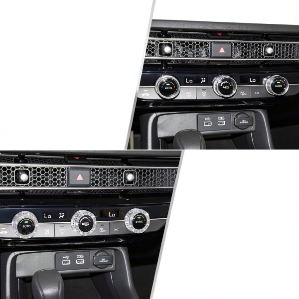 TOMALL Air Conditioner Knob Zinc Alloy Crystal Design Honda-2