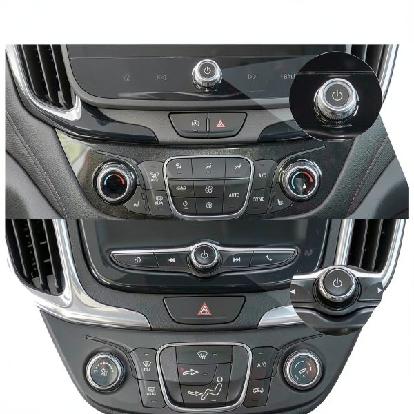 TOMALL Bling AC Knob Cover Zinc Alloy Crystal Design Car-2