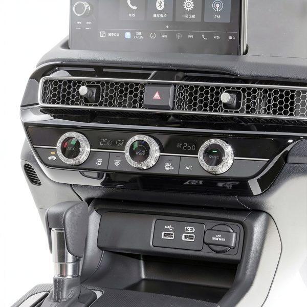 TOMALL Air Conditioner Knob Zinc Alloy Crystal Design Honda-6