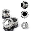 TOMALL Bling AC Knob Cover Zinc Alloy Crystal Design Car-6