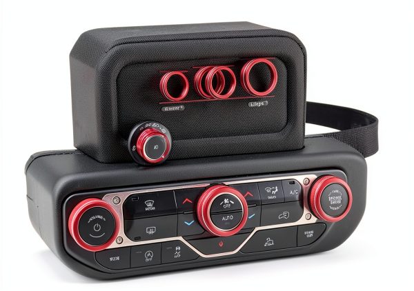 Hoqqf Jeep AC Knob Covers Metal Anti Slip Easy Install-3
