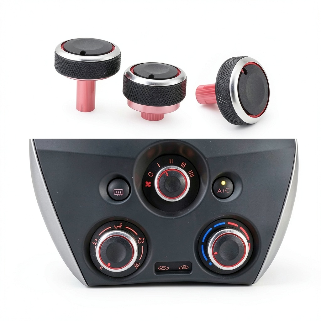 Installing VIGORWORK Car Air Conditioner Knob Aluminum Rotary Switch on a wooden workbench