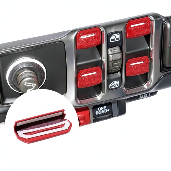 Hoqqf Jeep AC Knob Covers Metal Anti Slip Easy Install-4