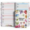 Ceiba Tree Floral Address Book Hardcover Spiral Notebook with Tabs-0