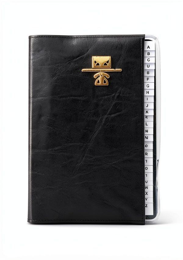 SYMAK Address Book Small 3.25" x 4" Black Office Product-0