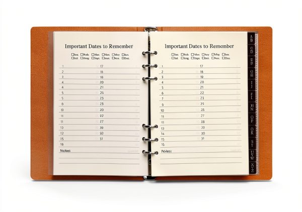 Happyaokeland Brown PU Leather Address Book-1