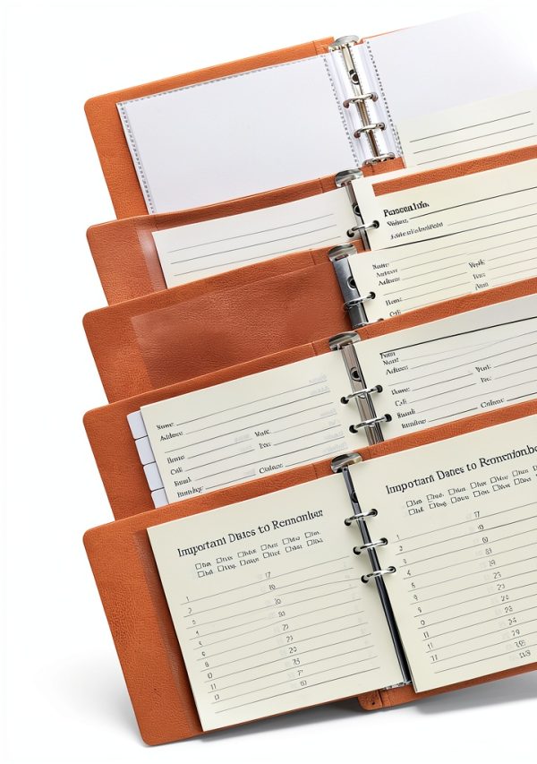 Happyaokeland Brown PU Leather Address Book-2