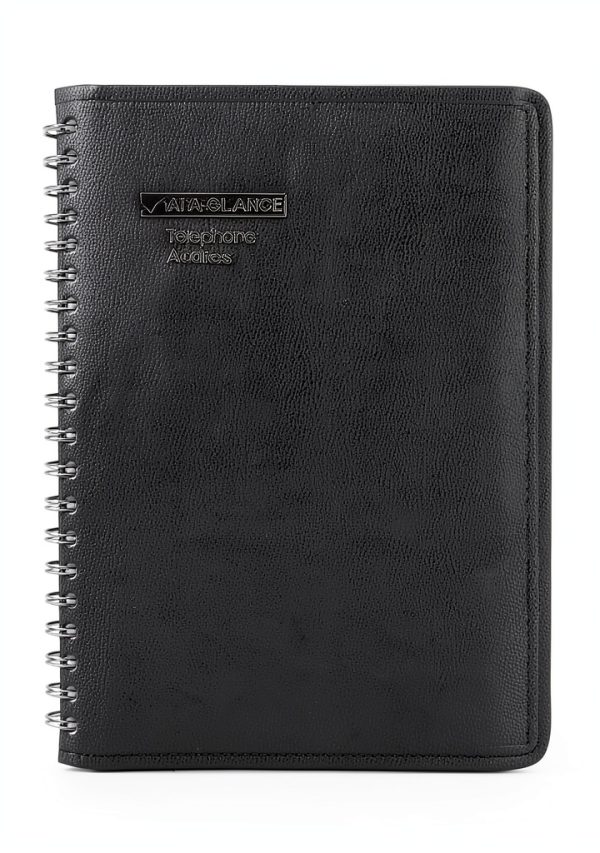 Black Vinyl Address Book by AT-A-GLANCE Office-0
