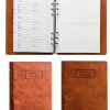 Happyaokeland Brown PU Leather Address Book-6