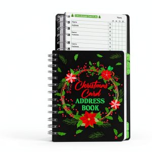 Ceiba Tree Christmas Address Book Spiral 8.2x5.7in with Labels-0