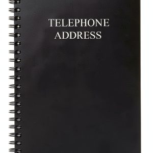 Nokingo Address Book 5x7 Metal Black Telephone & Birthday Organizer-0