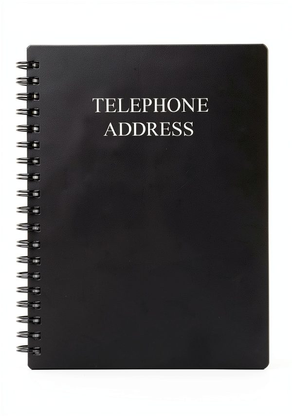 Nokingo Address Book 5x7 Metal Black Telephone & Birthday Organizer-0