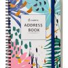 JUBTIC A5 Floral Address Book with Metal Cover, Ruled Pages,-0