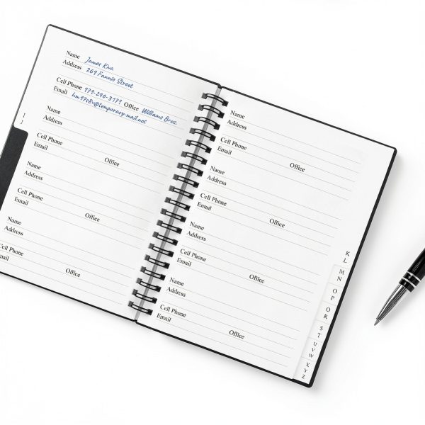 Nokingo Address Book 5x7 Metal Black Telephone & Birthday Organizer-3