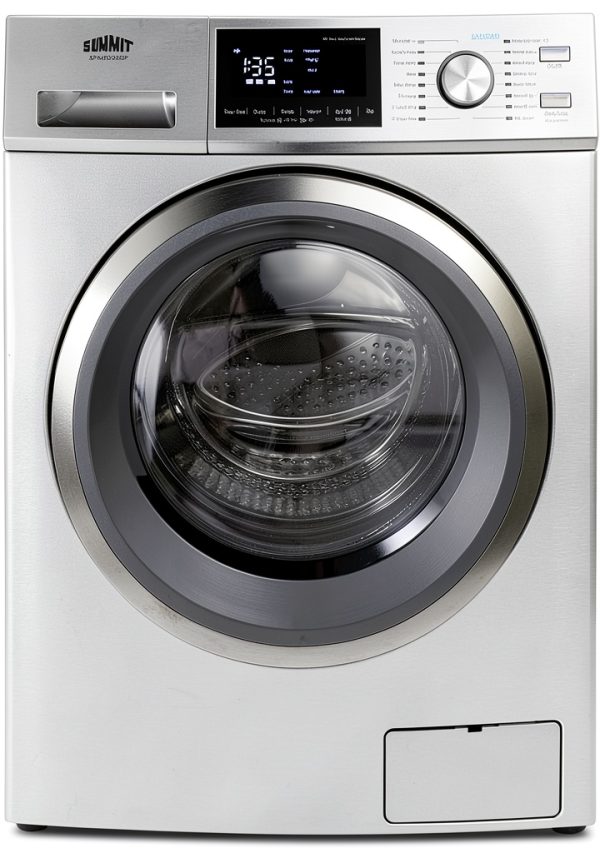 Summit Appliance SPWD2203P 24" Wide 115V Washer/Dryer Combo in Platinum for Non-Vented Use, 2.7 Cu.Ft. Capacity, LCD Display, 16 Wash Cycles, 1300 RPM, Stainless Steel Drum, Child Lock-0