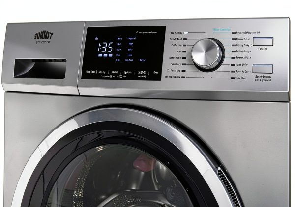 Summit Appliance SPWD2203P 24" Wide 115V Washer/Dryer Combo in Platinum for Non-Vented Use, 2.7 Cu.Ft. Capacity, LCD Display, 16 Wash Cycles, 1300 RPM, Stainless Steel Drum, Child Lock-3