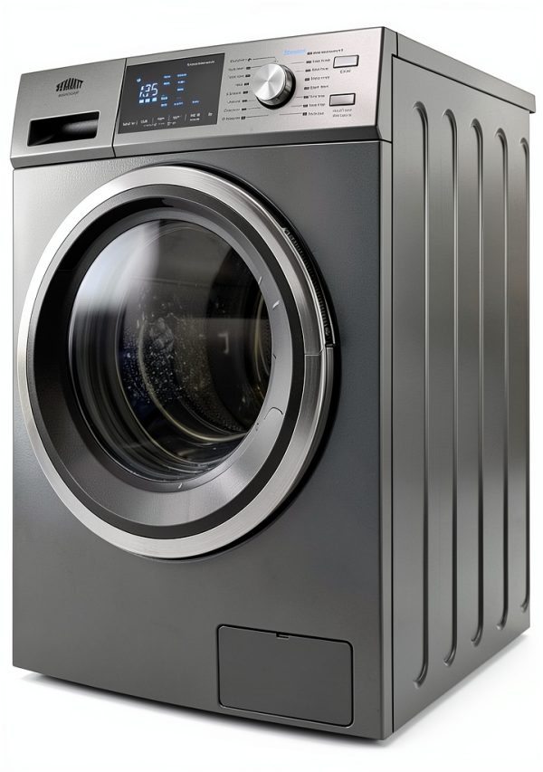 Summit Appliance SPWD2203P 24" Wide 115V Washer/Dryer Combo in Platinum for Non-Vented Use, 2.7 Cu.Ft. Capacity, LCD Display, 16 Wash Cycles, 1300 RPM, Stainless Steel Drum, Child Lock-1