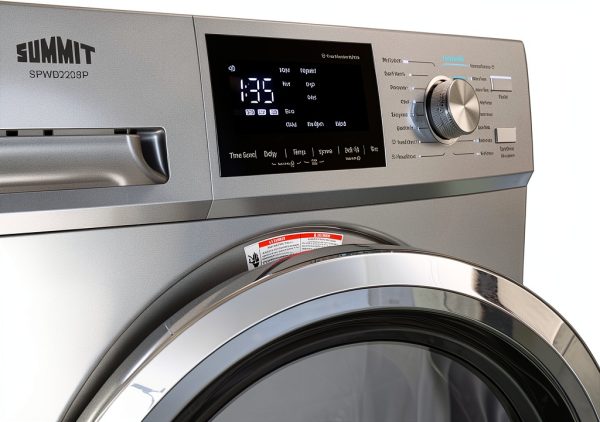 Summit Appliance SPWD2203P 24" Wide 115V Washer/Dryer Combo in Platinum for Non-Vented Use, 2.7 Cu.Ft. Capacity, LCD Display, 16 Wash Cycles, 1300 RPM, Stainless Steel Drum, Child Lock-6