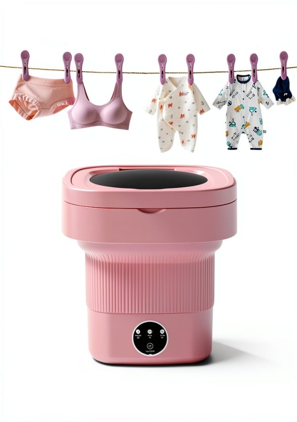 Portable Washing Machine MIHEQIKQI 9L Mini Foldable Orange Model 838-5