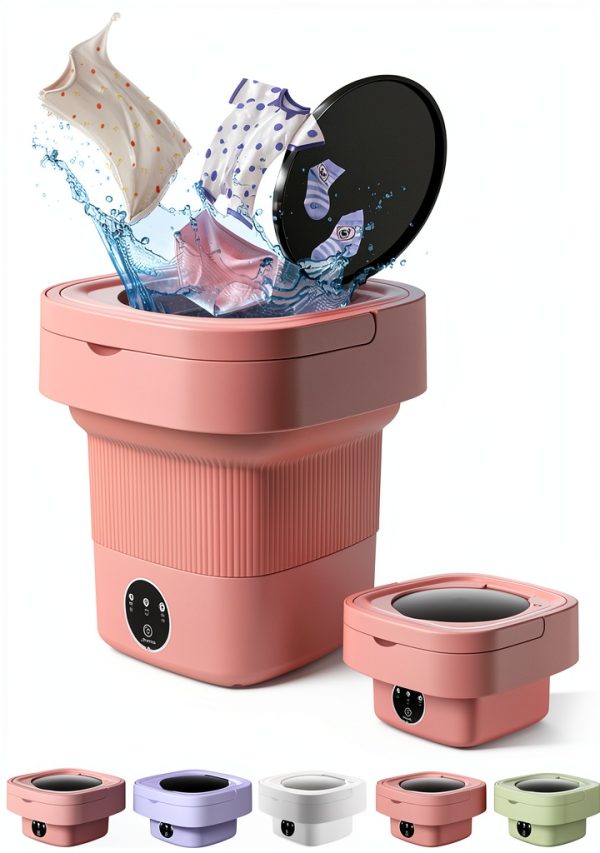 Portable Washing Machine MIHEQIKQI 9L Mini Foldable Orange Model 838-0