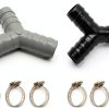 2PCS Washing Machine Drain Hose Y-Type Reducer Plastic Connector for Split Pipe Connection Three-Way Adapter-0