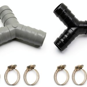 2PCS Washing Machine Drain Hose Y-Type Reducer Plastic Connector for Split Pipe Connection Three-Way Adapter-0
