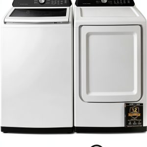 Samsung White Top Load Smart Washer/Dryer Pair 4.7/7.4 cu ft-0