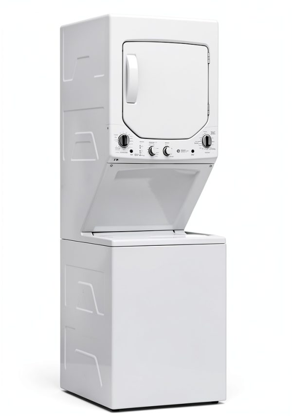 GE GUD24GSSMWW pairs a 2.3 cu ft quiet washer with a 4.4 cu ft gas-2