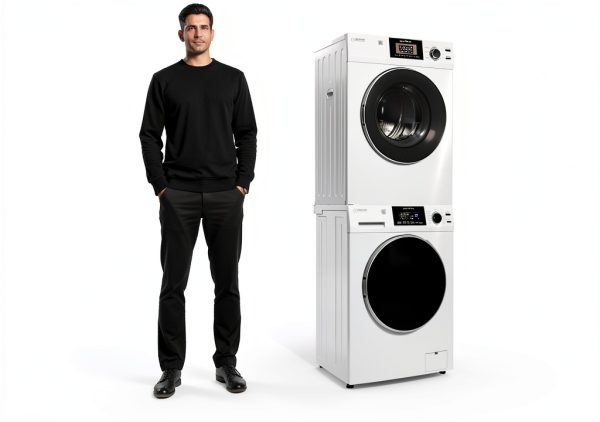 Equator Matching Laundry Set 15lb Washer + 13lb Dryer, Steel Drum-2