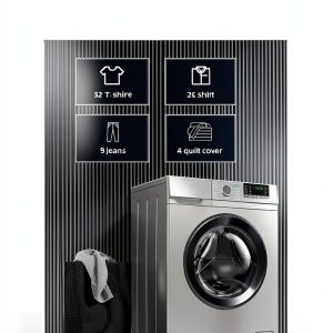 24-Inch Smart All-in-One Washer Dryer Combo, 5 cu. ft. Capacity, Wi-Fi Enabled with 14 Wash Cycles, 1400 RPM, Ventless Design, Stainless Steel Drum for Apartment RV Home-0