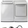 LG White Top Load Washer & 7.3 cu ft Dryer - Large Capacity Energy-0