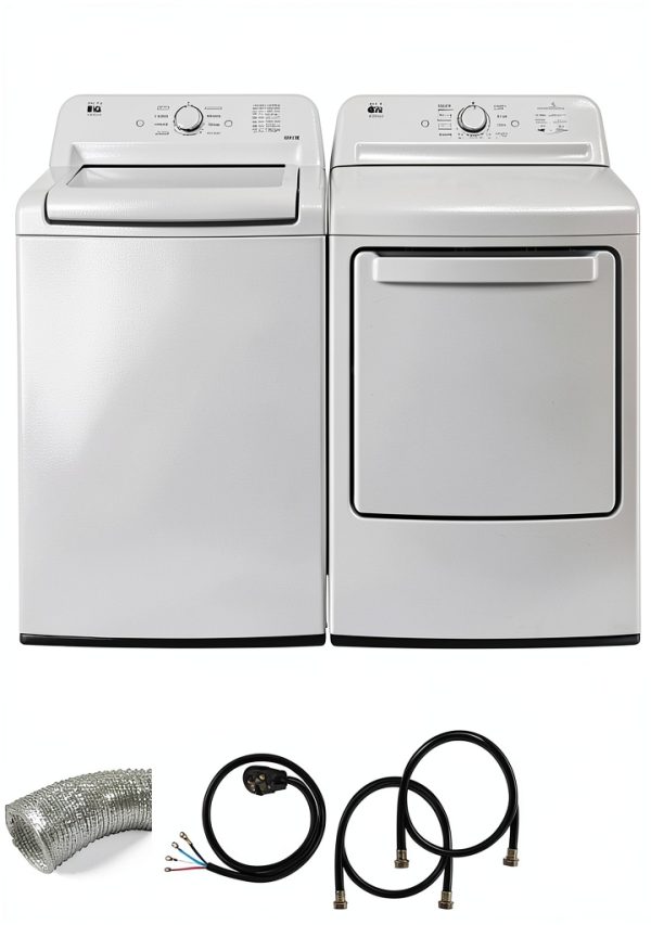 LG White Top Load Washer & 7.3 cu ft Dryer - Large Capacity Energy-0