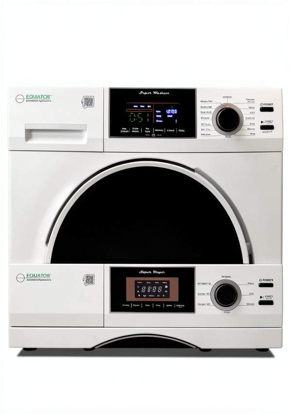 Equator Matching Laundry Set 15lb Washer + 13lb Dryer, Steel Drum-1