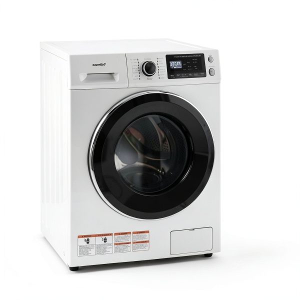 COMFEE’ 24" Washer and Dryer Combo 2.7 cu.ft 26lbs Washing Machine Steam Care, Overnight Dry, No Shaking Front Load Full-Automatic Machine, Dorm White-1
