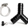 2PCS Washing Machine Drain Hose Y-Type Reducer Plastic Connector for Split Pipe Connection Three-Way Adapter-1