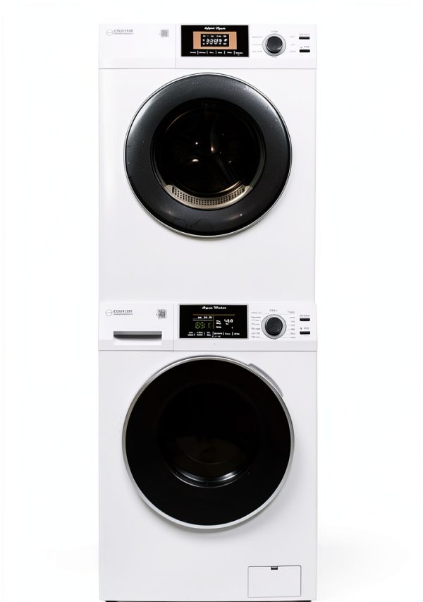 Equator Matching Laundry Set 15lb Washer + 13lb Dryer, Steel Drum-0