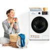COMFEE’ 24" Washer and Dryer Combo 2.7 cu.ft 26lbs Washing Machine Steam Care, Overnight Dry, No Shaking Front Load Full-Automatic Machine, Dorm White-8